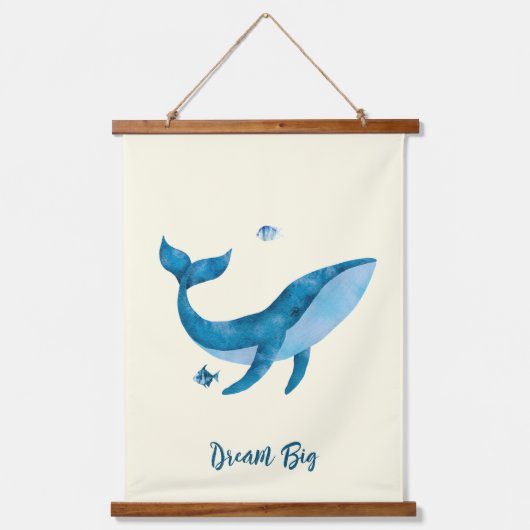 Blaue Wasserfarbe - Sammlung Wandteppich Mit Holzrahmen (Vorderseite 3)