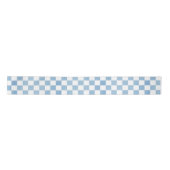 Blaue Wasserfarbe-Schachbrett-Rennflagge Satinband (Vorderseite)