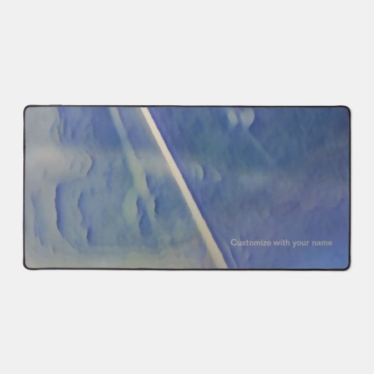 Blaue Wasserfarbe Schreibtischunterlage (Vorderseite)