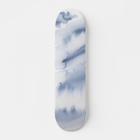 Blaue Wasserfarbe Skateboard (Vorne)