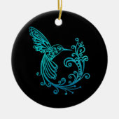 Blaue Wasserfarbe Stilvoll Hummingbird Keramik Ornament (Vorne)