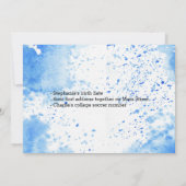 Blaue Wasserfarbe - Tischnummern (Rückseite)