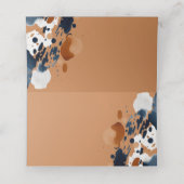 Blaue Wasserfarbe Treuekarte (Innenseite Aufgefaltet)