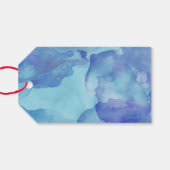 Blaue Wasserfarbe und Gold | Shine Geschenkanhänger (Rückseite Horizontal)