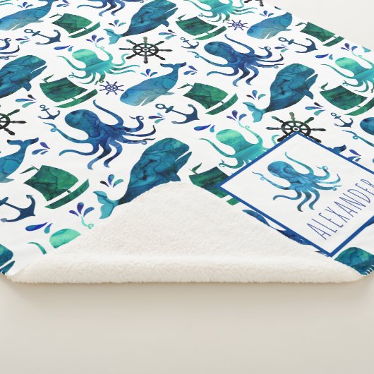 Blaue Wasserfarbe unter dem Meeresoktopus Sherpadecke (3/4)