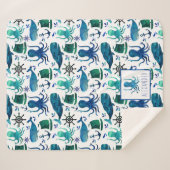 Blaue Wasserfarbe unter dem Meeresoktopus Sherpadecke (Vorderseite (Horizontal))