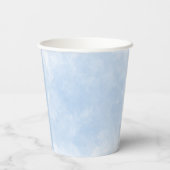 Blaue Wasserfarbe unter der Babydusche des Meeres Pappbecher (Rückseite)