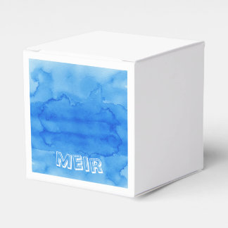 Blaue Wasserfarbe Upsherin-Geschenkbox Geschenkschachtel