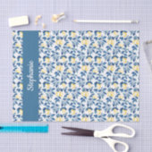 Blaue Wasserfarbe Zitrone Seidenpapier (Handwerk)