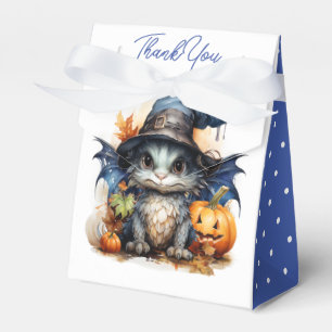 Blaue Wasserfarben-Baby-Drachen-Halloween-Party Geschenkschachtel