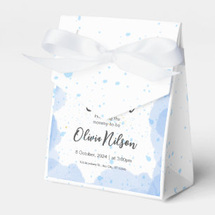 Blaue Wasserfarben-Baby-Party, Oh Boy Baby-Party Geschenkschachtel