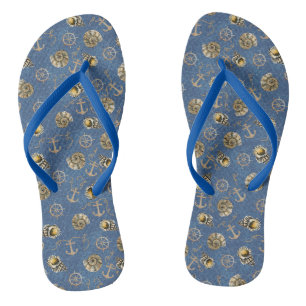 Blaue Wasserfarben Badesandalen