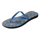 Blaue Wasserfarben Badesandalen (Schrägansicht)