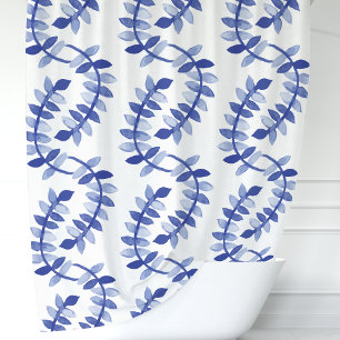 Blaue Wasserfarben Duschvorhang
