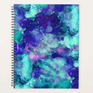 blaue Wasserfarben-Fantasie : Planer
