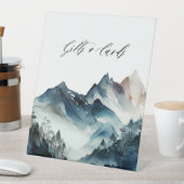 Blaue Wasserfarben - Geschenke und Karten Sockelschild (In Situ)