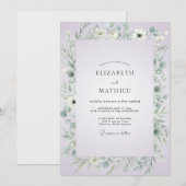 Blaue Wasserfarben-Hochzeit Einladung (Vorne/Hinten)