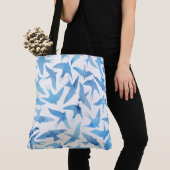 Blaue Wasserfarben-Muster Tasche (Von Nahem)