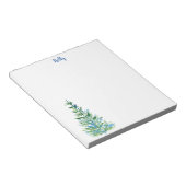 Blaue Wasserfarben-Pinienbäume Notizblock (angewinkelt)