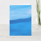 Blaue Wasserfarben-Tranquilität Karte (Vorderseite)