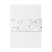 Blaue Wasserfarben-Wildblume Einladungsbanderole (Rückseitenbeispiel)