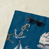Blaue Wasserfarbenelemente Strandtuch (Beispiel)