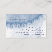Blaue Wasserfarbenereignisse Kundenspezifische Ber Visitenkarte (Rückseite)