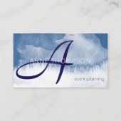 Blaue Wasserfarbenereignisse Kundenspezifische Ber Visitenkarte (Vorderseite)