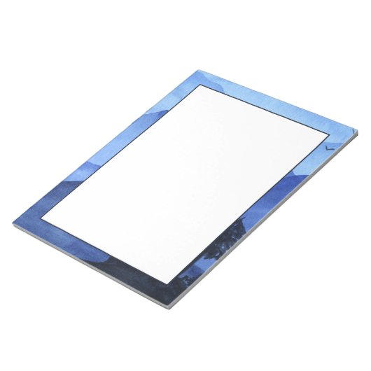 Blaue Wasserfarbengebirge Notizblock (angewinkelt)