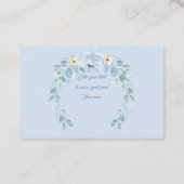 Blaue Wasserfarbenpione Visitenkarte (Rückseite)