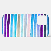 Blaue Wasserfarbenstreifen, handbemalt Case-Mate iPhone Hülle (Rückseite (Horizontal))