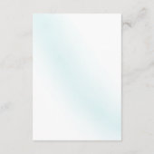 Blaue Wasserfarbenwelle Hochzeitsauflösung Begleitkarte (Rückseite)