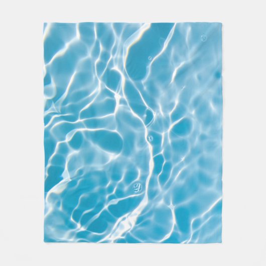 Blaue Wasseroberfläche, Natur abstrakt Fleecedecke (Vorderseite)