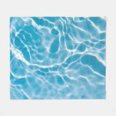 Blaue Wasseroberfläche, Natur abstrakt Fleecedecke (Vorderseite (Horizontal))