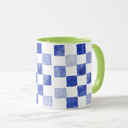 Blaue Wasserpalette Tasse (VorderseiteRechts)