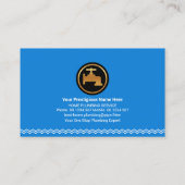 Blaue Wasserpipeline durch die Zuhause Faucet Visitenkarte (Rückseite)