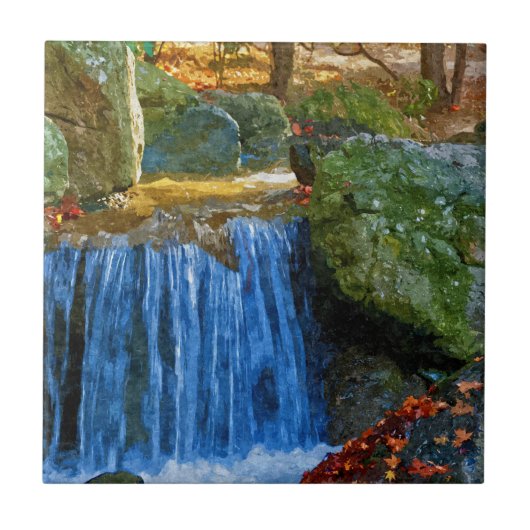 Blaue Wasserquelle Fliese (Vorderseite)