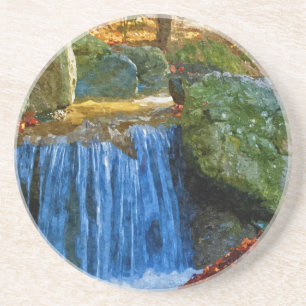 Blaue Wasserquelle Getränkeuntersetzer