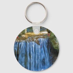 Blaue Wasserquelle Schlüsselanhänger