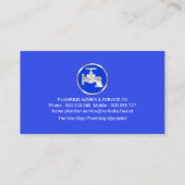 Blaue Wasserschichten Visitenkarte (Rückseite)