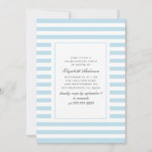 Blaue Wasserstreifen. Strickter Junggeselinnen-Abs Einladung (Vorderseite)