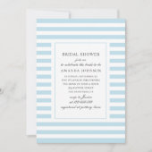 Blaue Wasserstreifen. Stricktes Brautparty Einladung (Vorderseite)