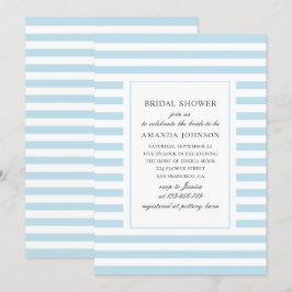 Blaue Wasserstreifen. Stricktes Brautparty Einladung