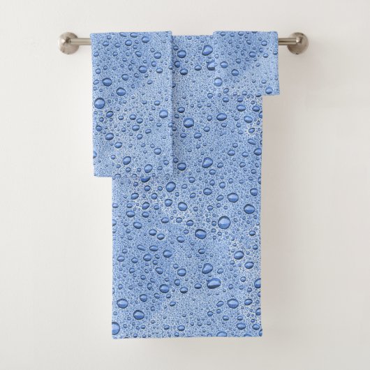 Blaue Wassertröpfchen Badhandtuch Set (Insitu)