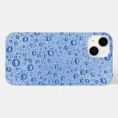 Blaue Wassertröpfchen Case-Mate iPhone Hülle (Rückseite (Horizontal))