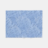 Blaue Wassertröpfchen Fleecedecke (Vorderseite (Horizontal))