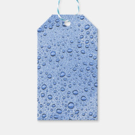 Blaue Wassertröpfchen Geschenkanhänger