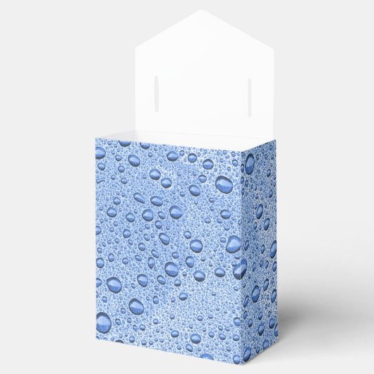 Blaue Wassertröpfchen Geschenkschachtel (Geöffnet)