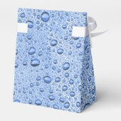 Blaue Wassertröpfchen Geschenkschachtel (Rückseite)