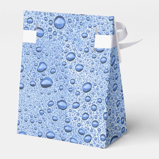 Blaue Wassertröpfchen Geschenkschachtel (Rückseite)